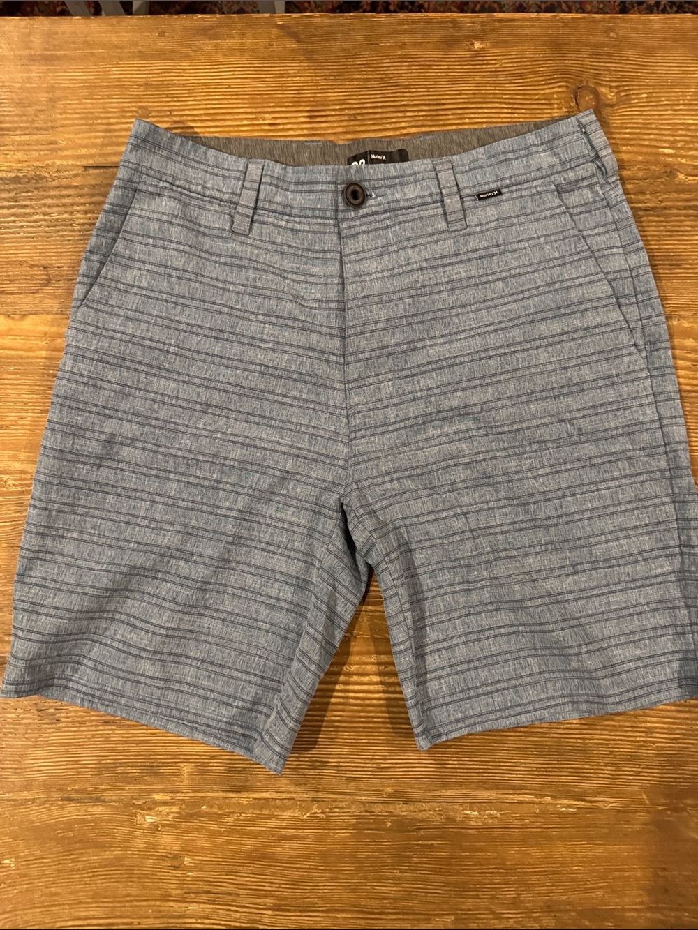 Hurley phantom Blue Striped Flat-Front Shorts